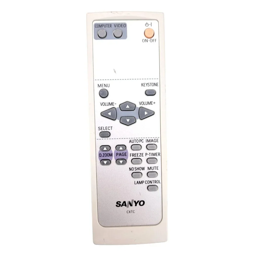Sanyo CXTC Projector Remote Control Tested Works OEM Genuine Original Silver
